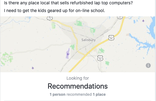looking for facebook recommendations